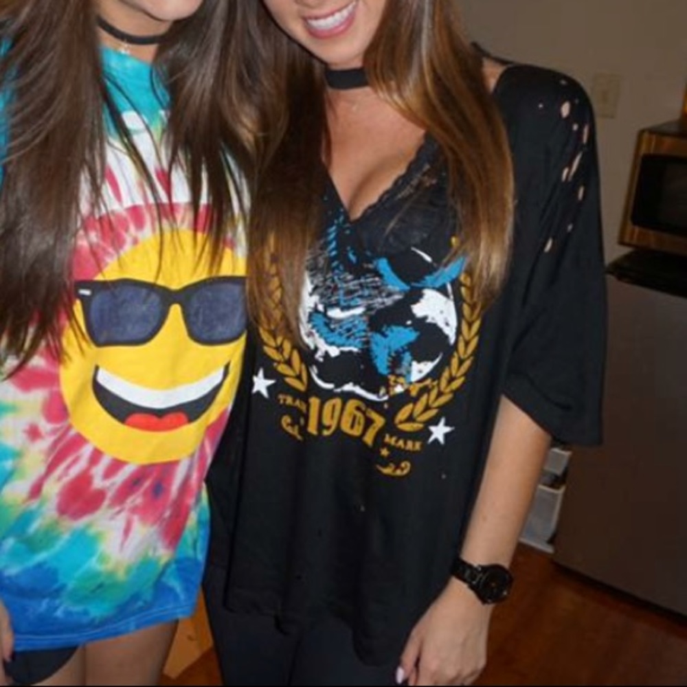 Black graphic tee
